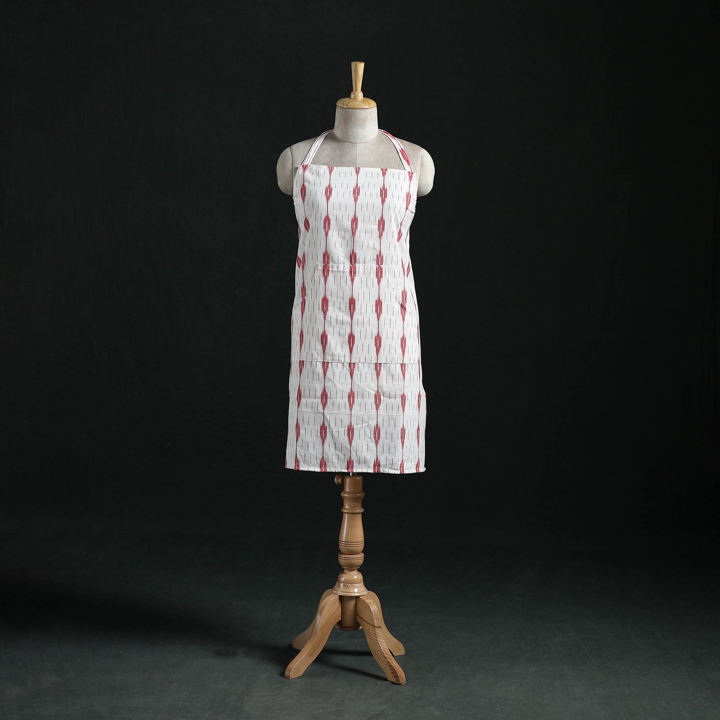 Pochampally Ikat Weave Cotton Apron with Pocket 30