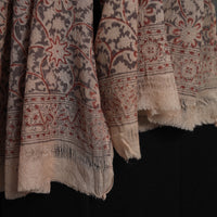 Brown - Block Print Pedana Kalamkari Wool Stole 36