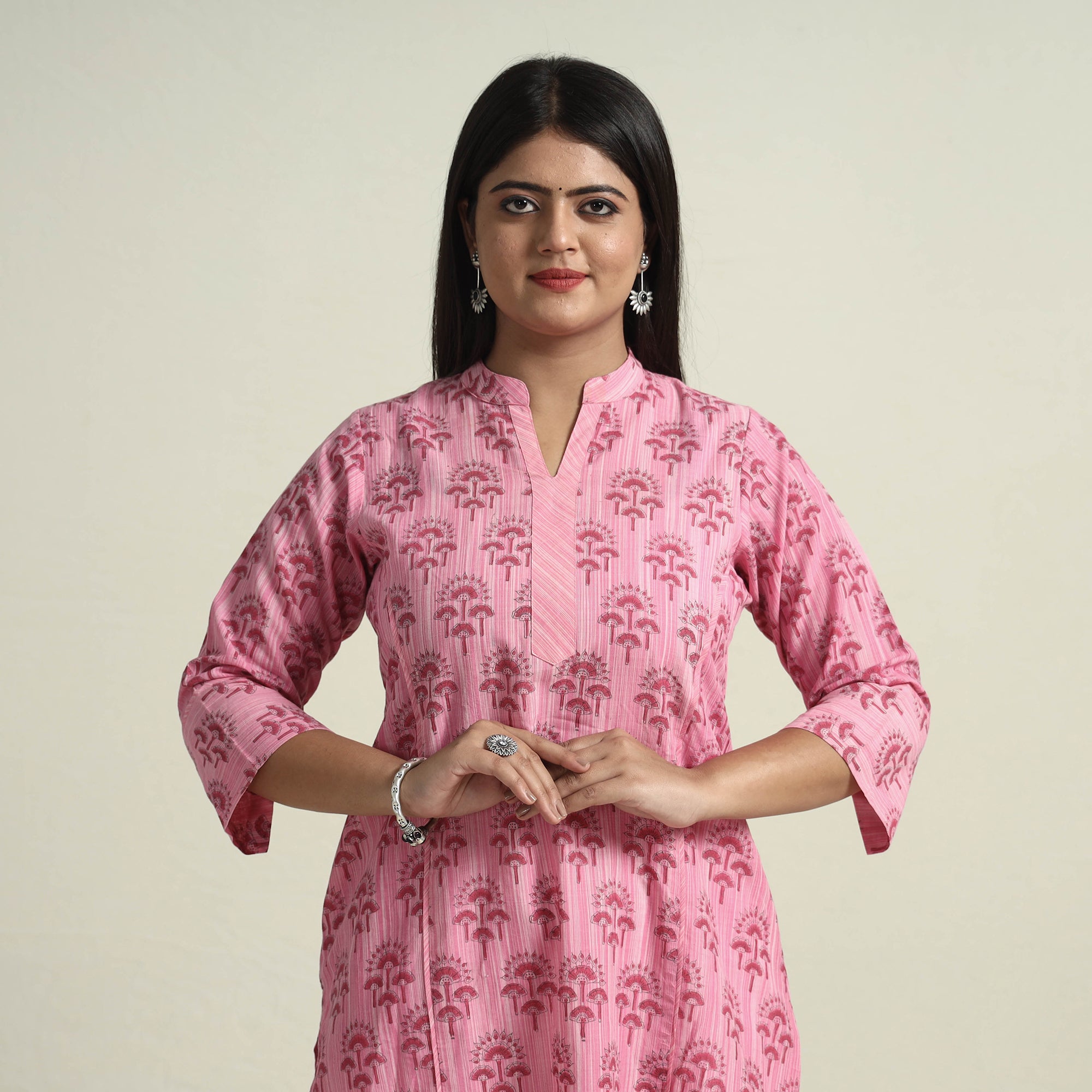Buy online Mangalgiri Cotton Hand Block Printed Tunic from Kurta Kurtis for  Women by 9rasa for ₹1299 at 0% off | 2024 Limeroad.com