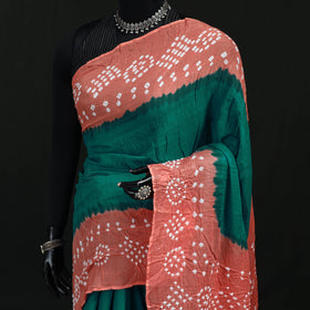 Kutch Bandhani Tie-Dye Cotton Saree 08