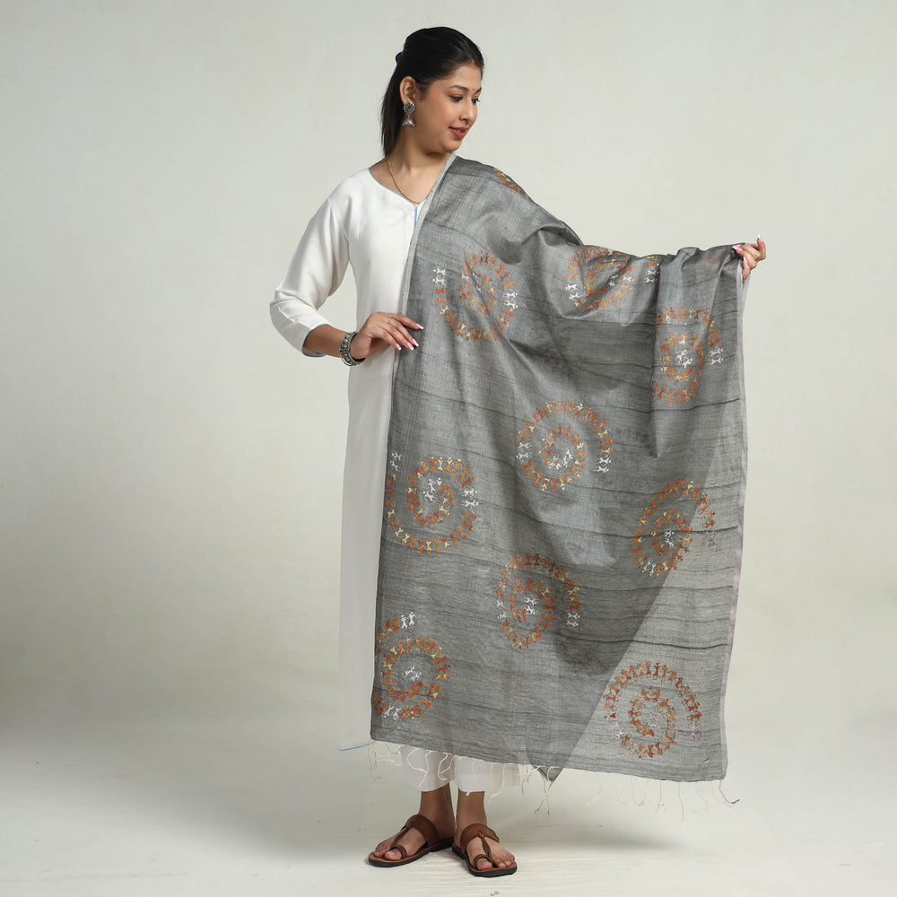 Kantha Embroidery Dupatta 