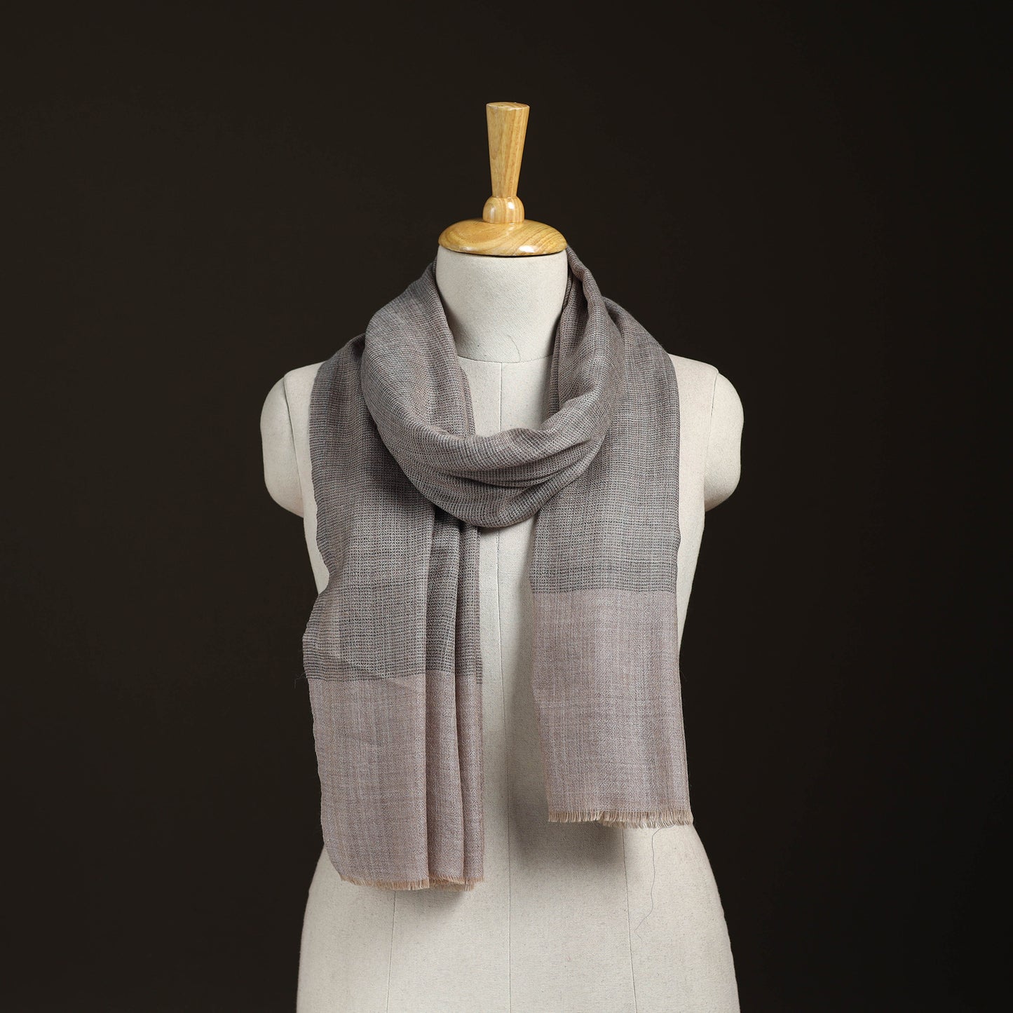 Plain Daimond Weave Fine Wool Stole for Women 65