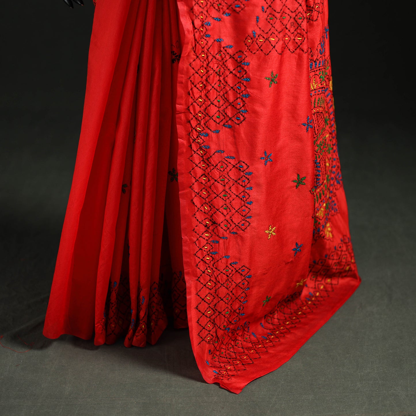 Hand Embroidered Silk Saree 53