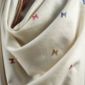 Kutch Bhujodi Handwoven Merino Wool Dhabla Shawl 26