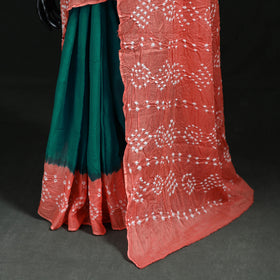 Kutch Bandhani Tie-Dye Cotton Saree 08