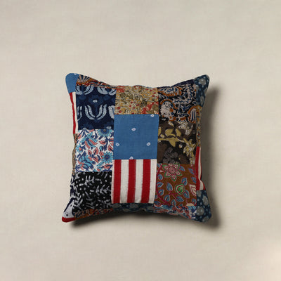 Handcrafted Patchwork Cushion Cover (16 x 16 in) 29