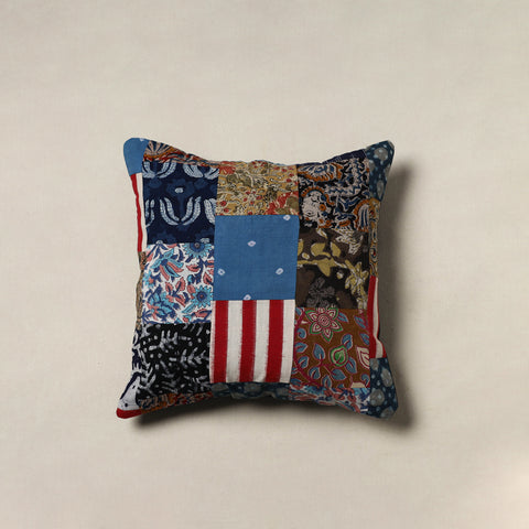 Handcrafted Patchwork Cushion Cover (16 x 16 in) 29