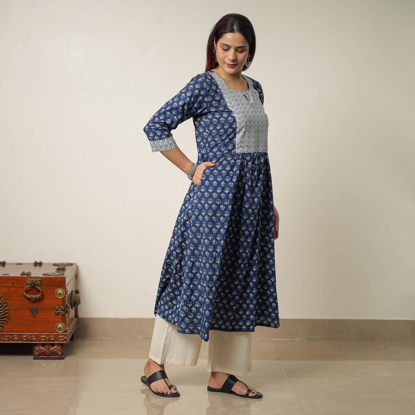 sanganeri printed kurta