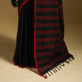 Black - Bengal Handwoven Cotton Begumpuri Saree 12