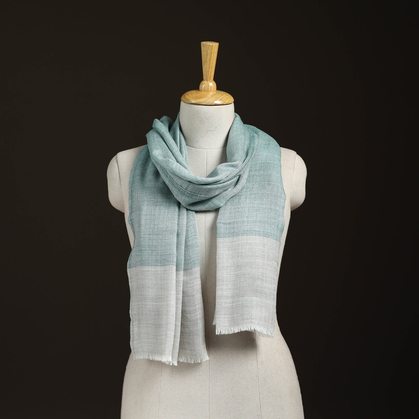 Plain Daimond Weave Fine Wool Stole for Women 67