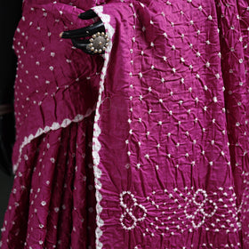 Kutch Bandhani Tie-Dye Cotton Saree 30
