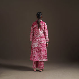 Hand Batik Print Cotton Straight Kurta with Palazzo Set for women 20