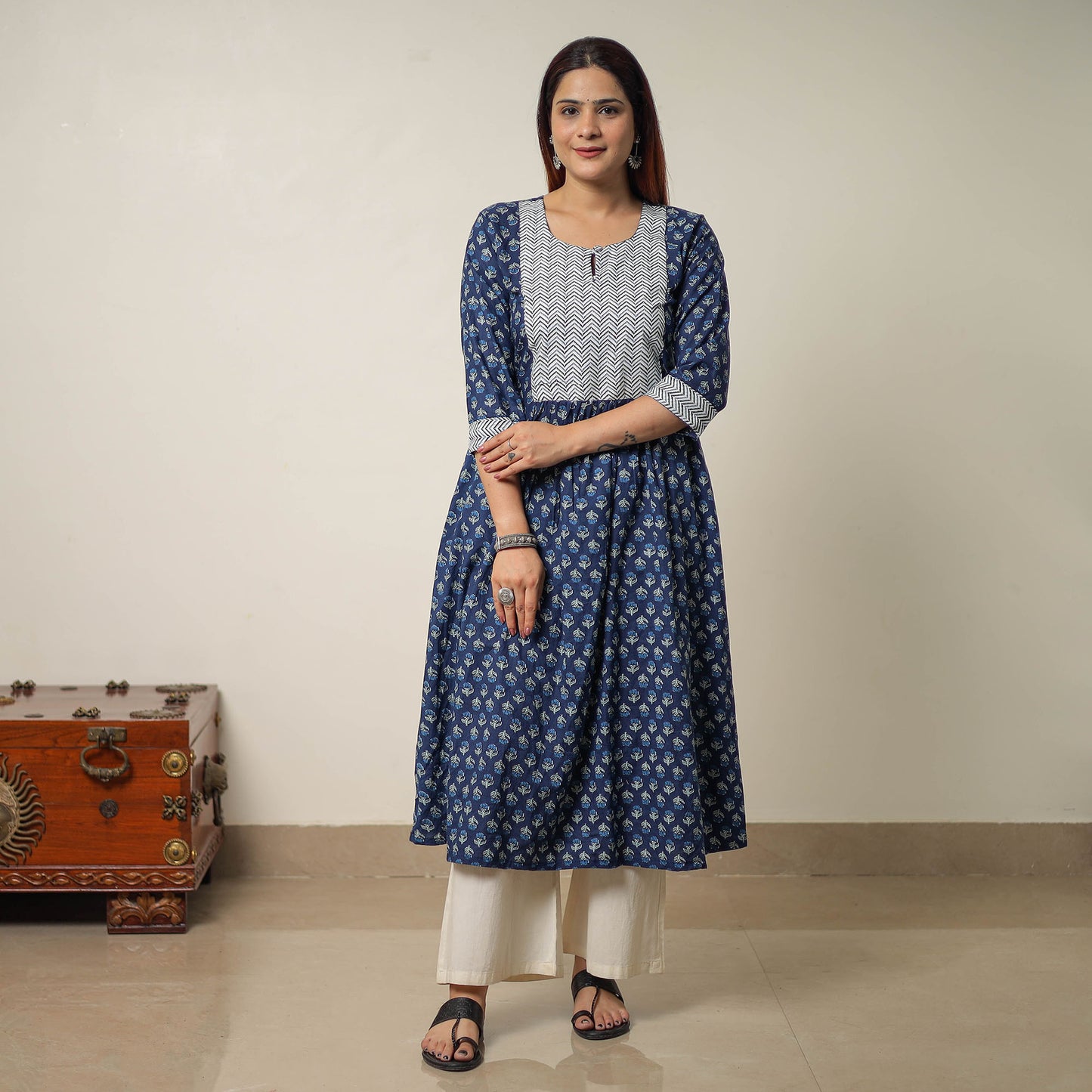 sanganeri printed kurta