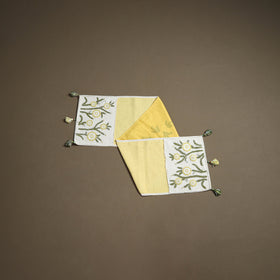 Yellow - Tribal Hand Embroidered Table Runner by Kamli 03