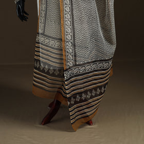 Bagru Hand Block Print Natural Dyed Kota Doria Cotton Dupatta 02