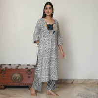 Batik Kurta with Palazzo & Dupatta Set