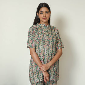 Multicolor - Sanganeri Block Printed Cotton Night Suit Set 06
