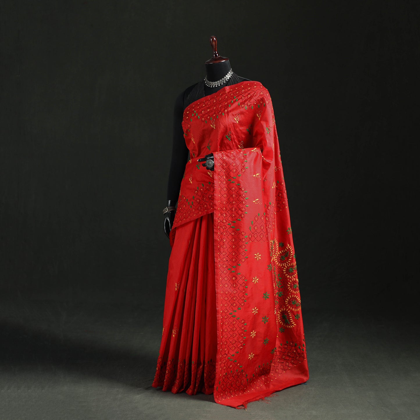Hand Embroidered Silk Saree 55