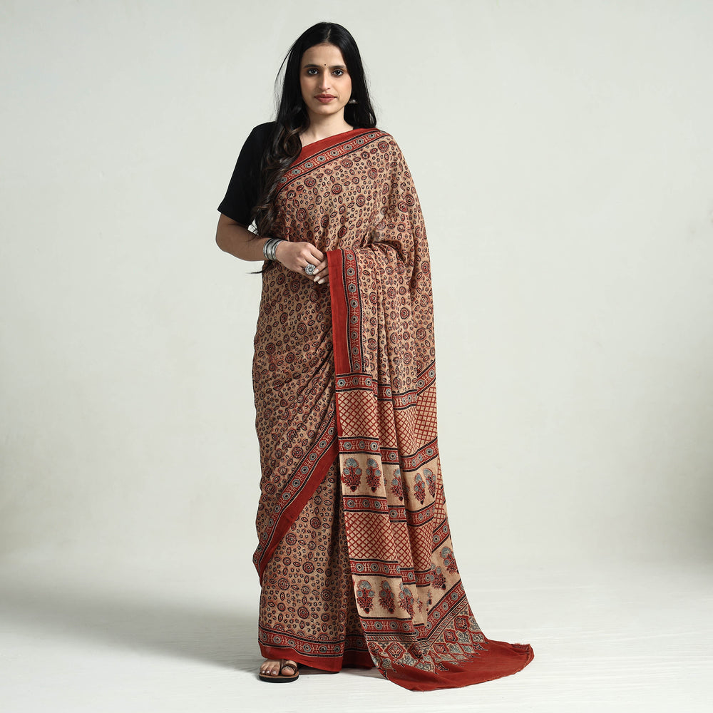 ajrakh saree