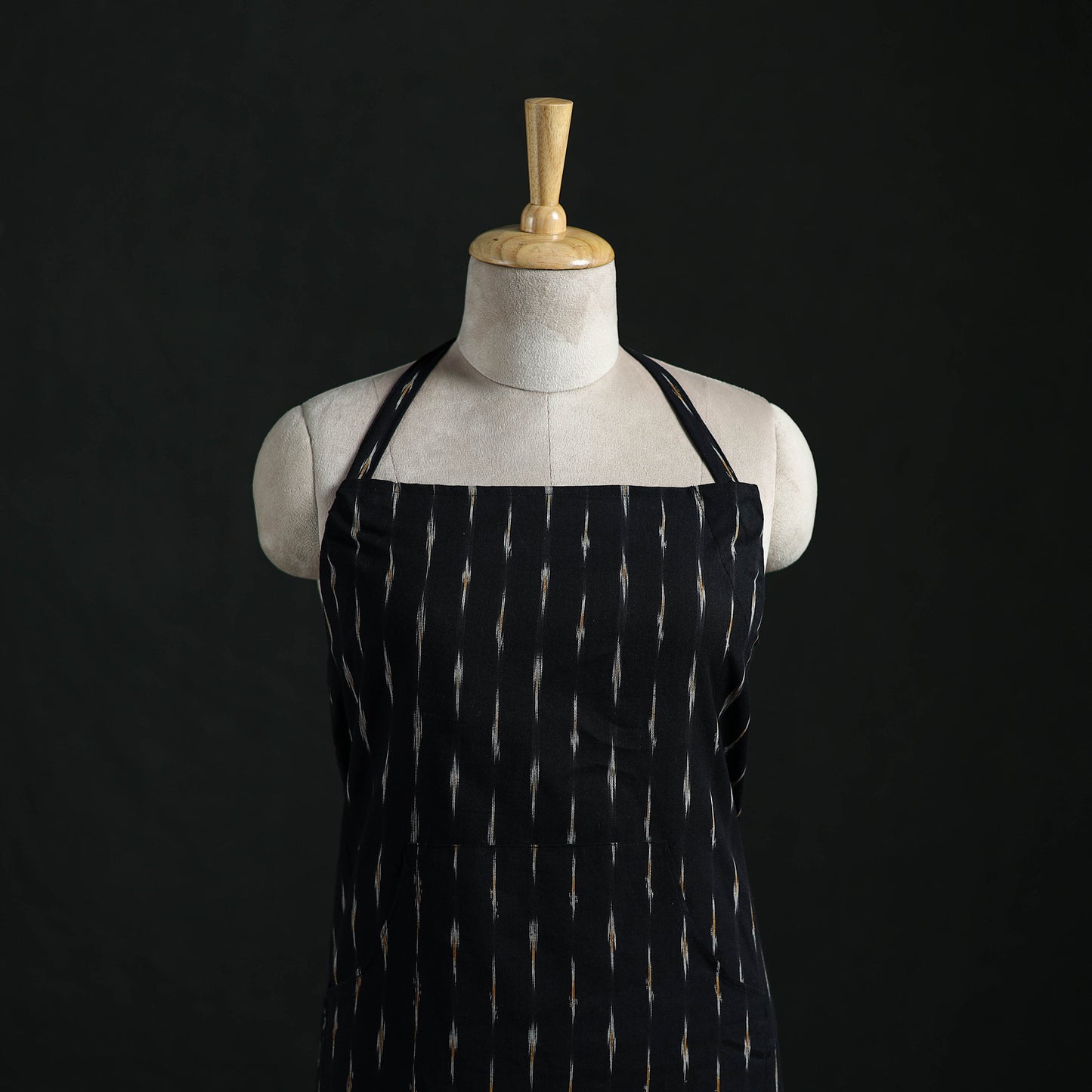 Pochampally Ikat Weave Cotton Apron with Pocket 31