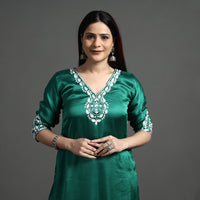 embroidery silk kurta