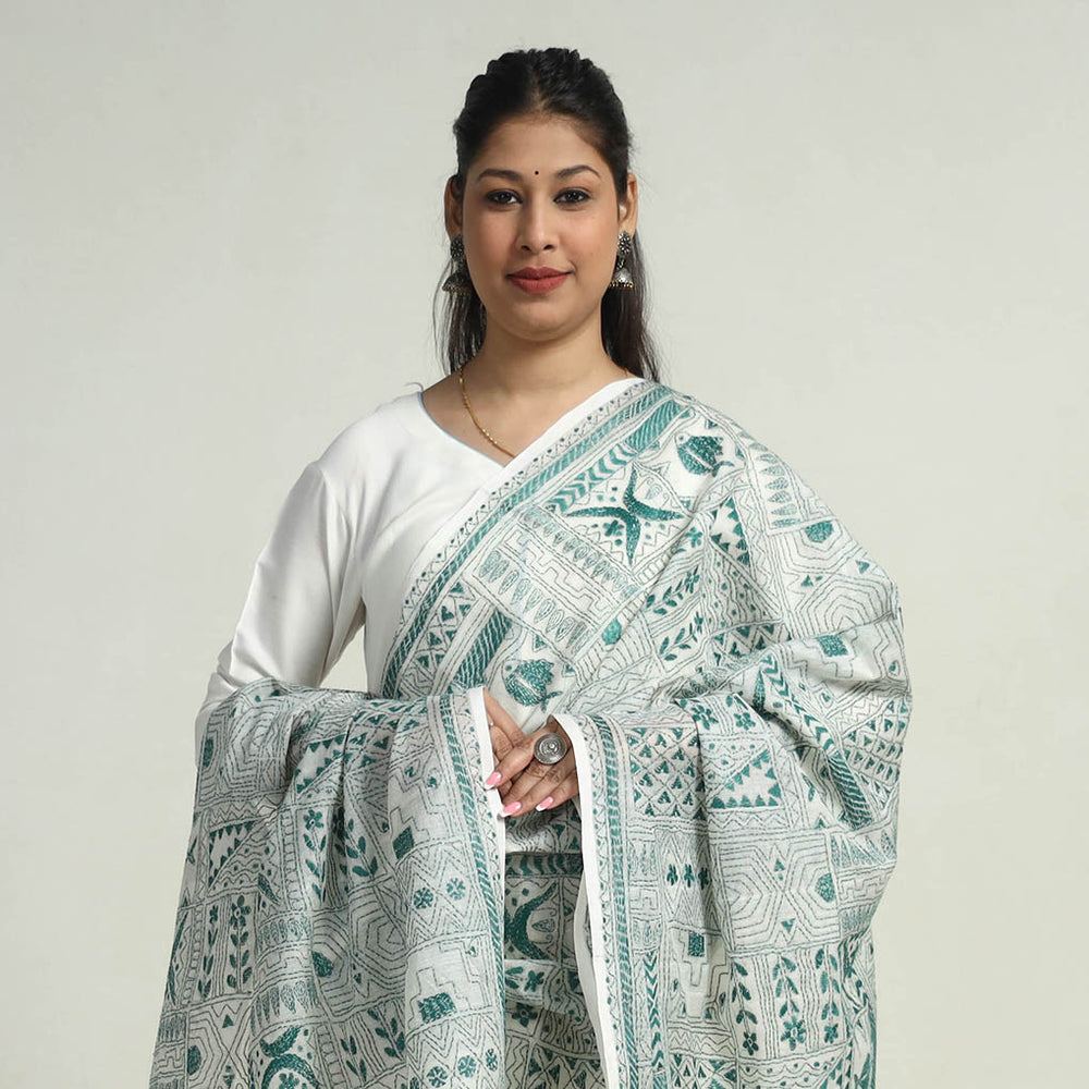 Kantha Embroidery Dupatta 