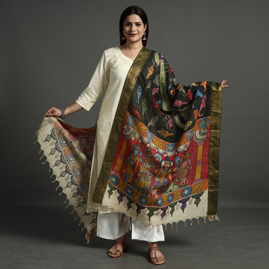 Kalamkari Handpainted Dupatta