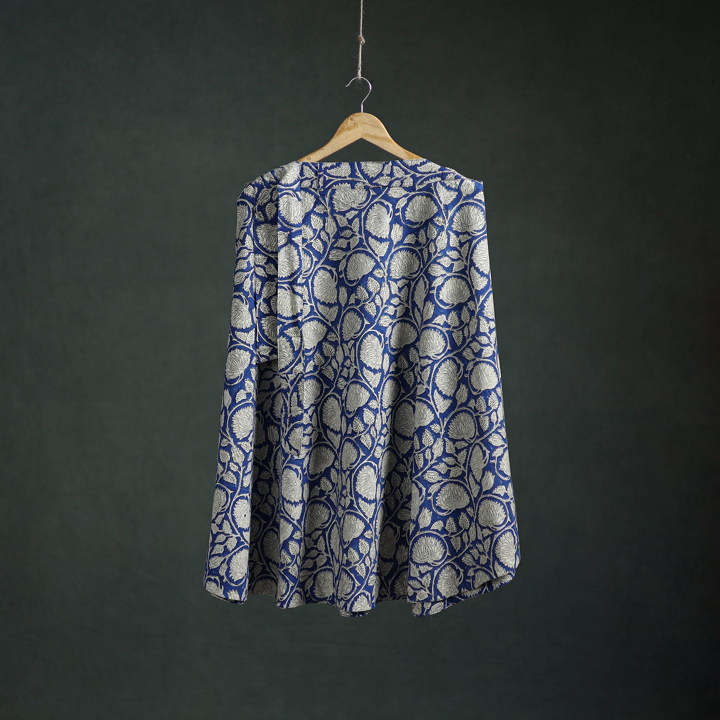 Bagru Hand Block Print Natural Dyed Cotton Wrap Around Skirt 01