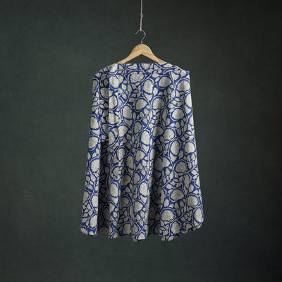 Bagru Hand Block Print Natural Dyed Cotton Wrap Around Skirt 01