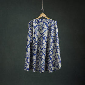 Bagru Hand Block Print Natural Dyed Cotton Wrap Around Skirt 01