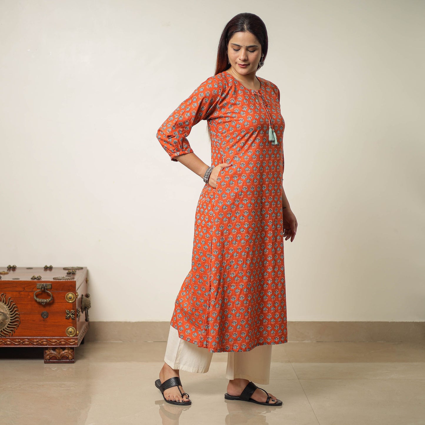 sanganeri printed kurta