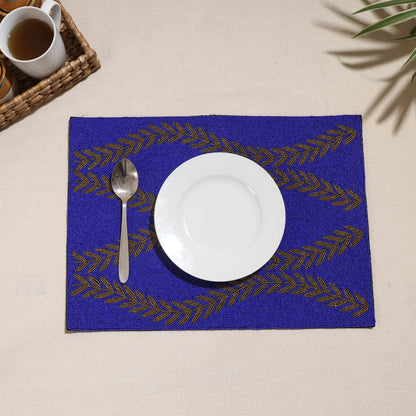 Premium Bead Work Handcrafted Table Mat (17 x 12 in)
