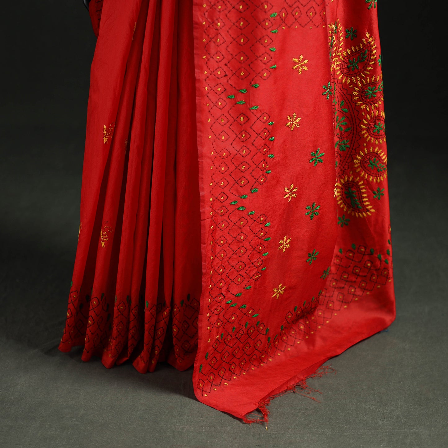 Hand Embroidered Silk Saree 55