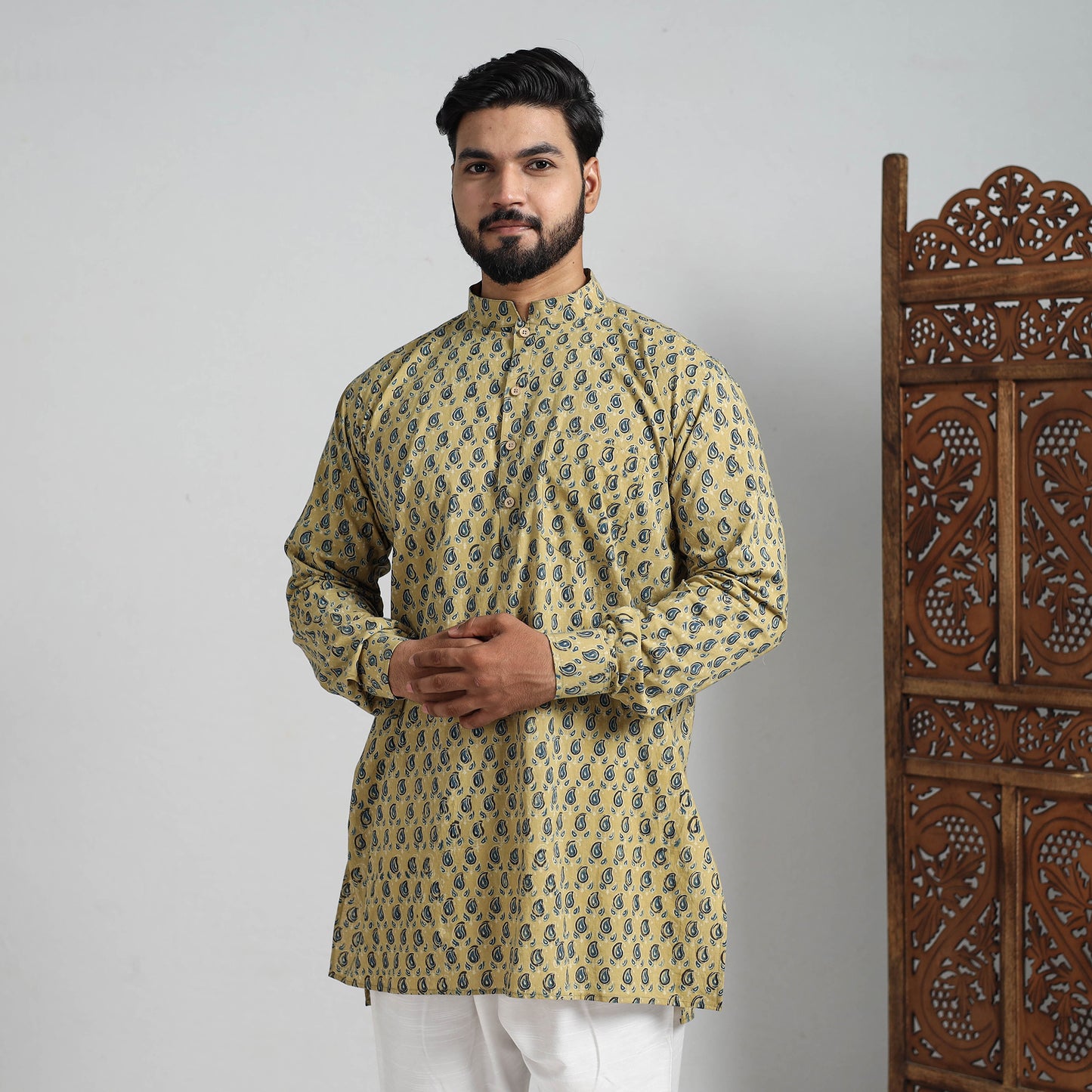 ajrakh Men's short kurta