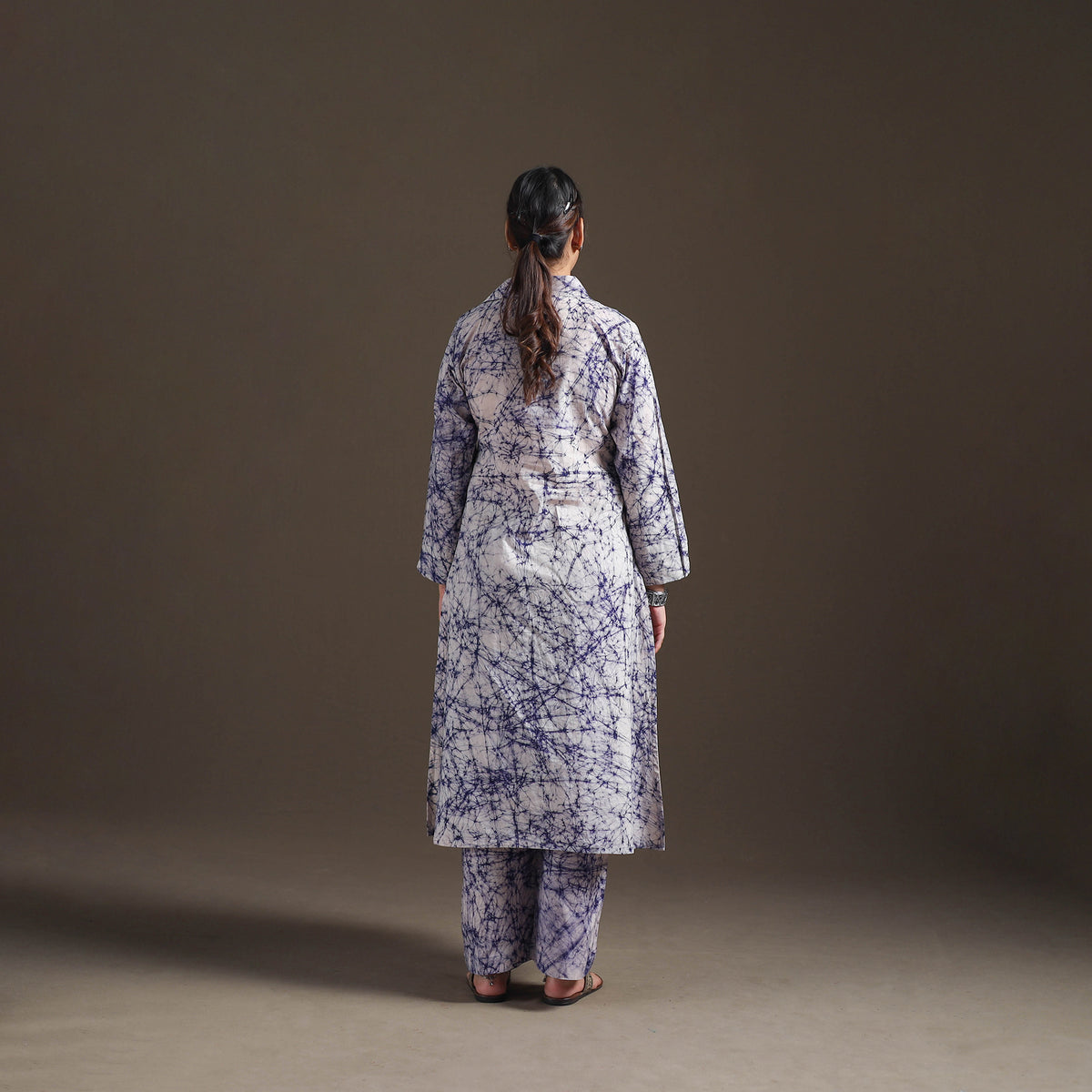 Hand Batik Print Cotton Straight Kurta with Palazzo Set for women 18