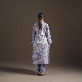 Hand Batik Print Cotton Straight Kurta with Palazzo Set for women 18