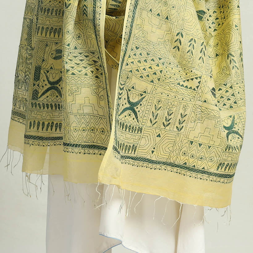 Kantha Embroidery Dupatta 