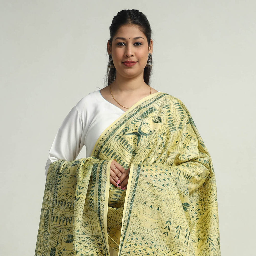 Kantha Embroidery Dupatta 