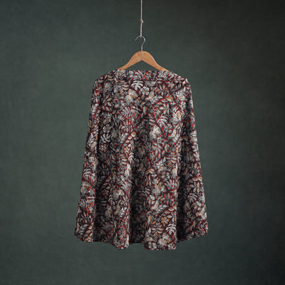 Bagru Hand Block Print Natural Dyed Cotton Wrap Around Skirt 02