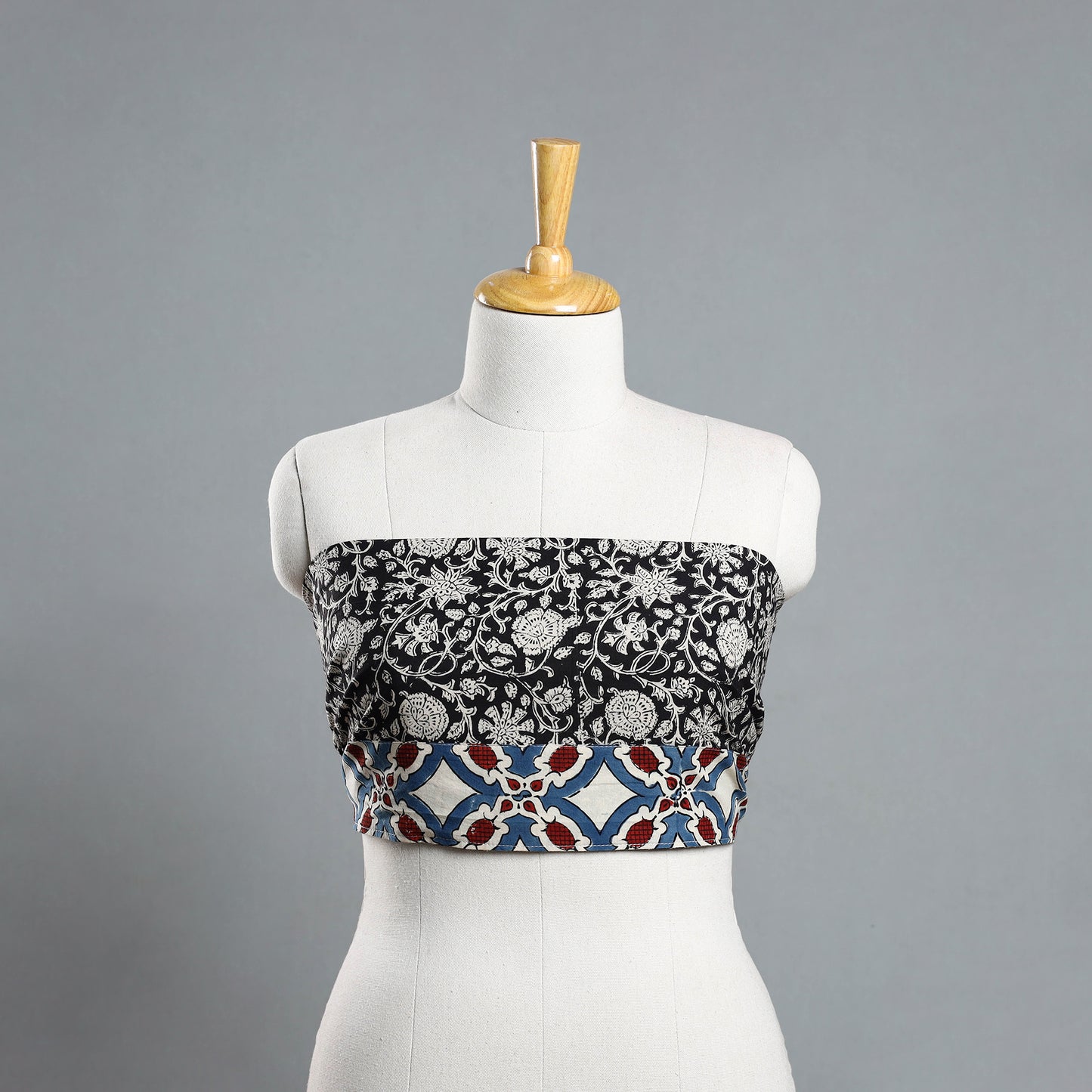 Block Printed Cotton Bagru Blouse Piece 06