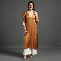 embroidery silk kurta