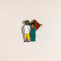 Rajasthani Couple Handpainted Fridge Magnet 35
