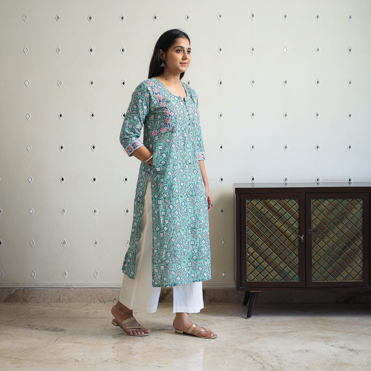 Sanganeri print Kurta