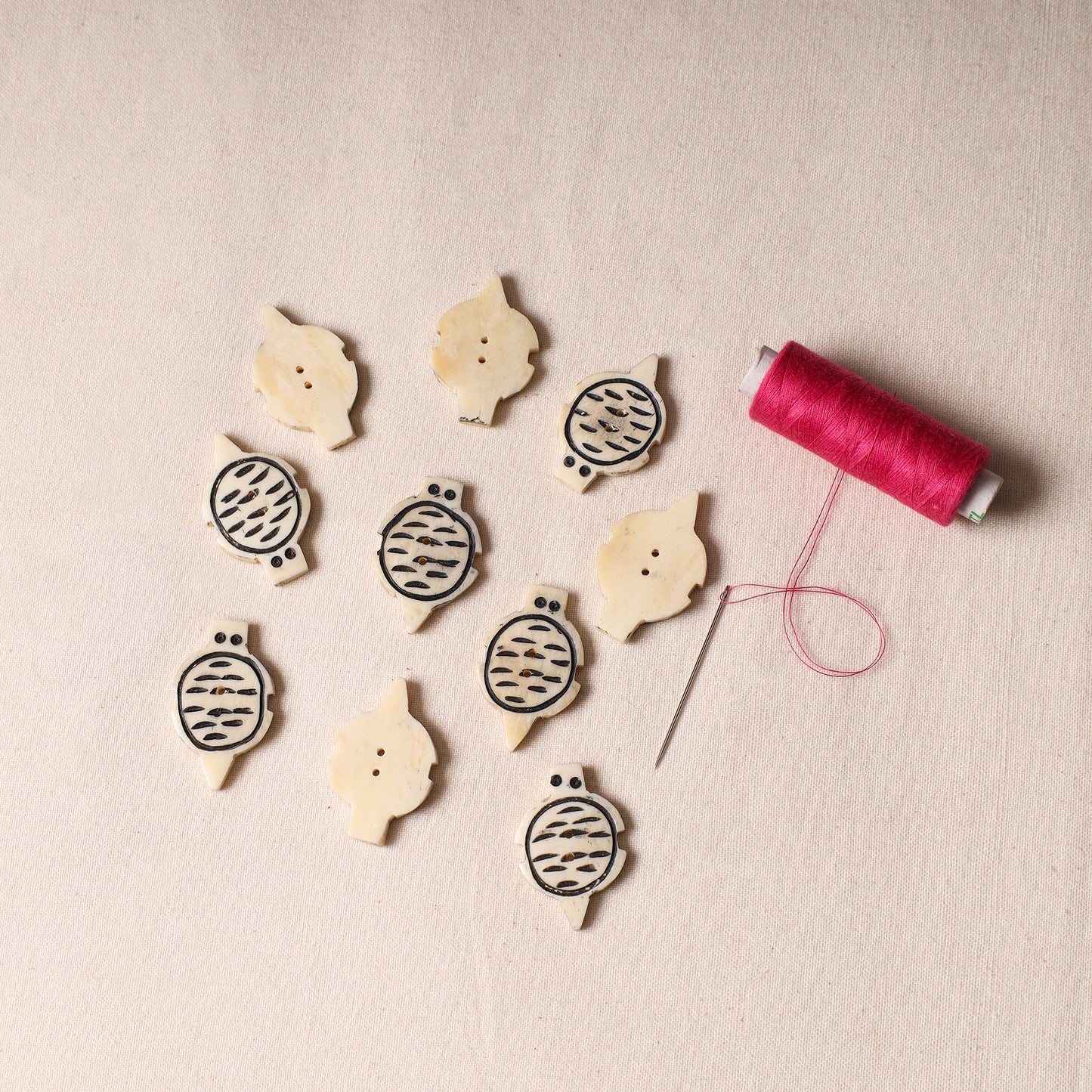 4cm Handmade Sambhal Clothing Button (Set of 10) 