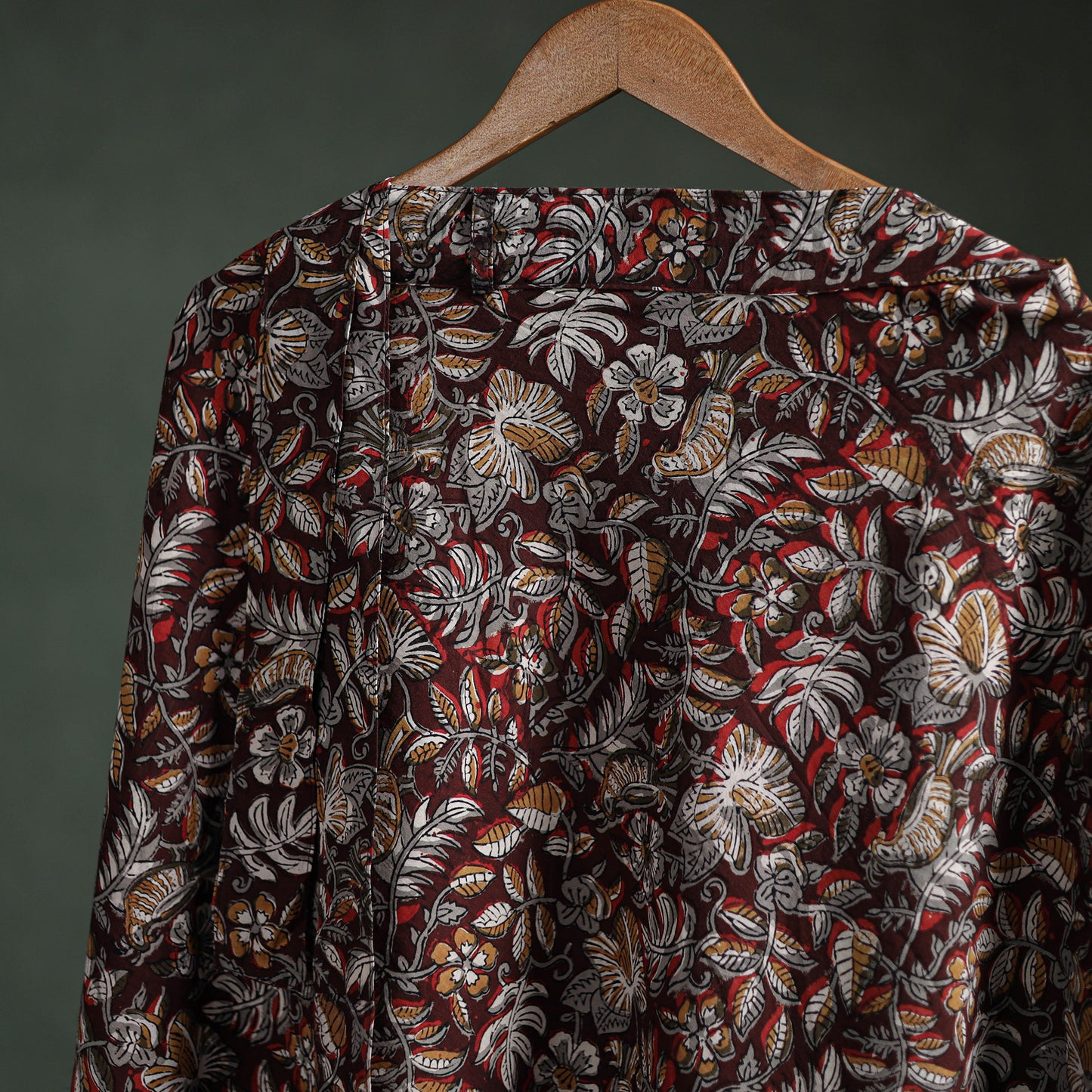 Bagru Hand Block Print Natural Dyed Cotton Wrap Around Skirt 02