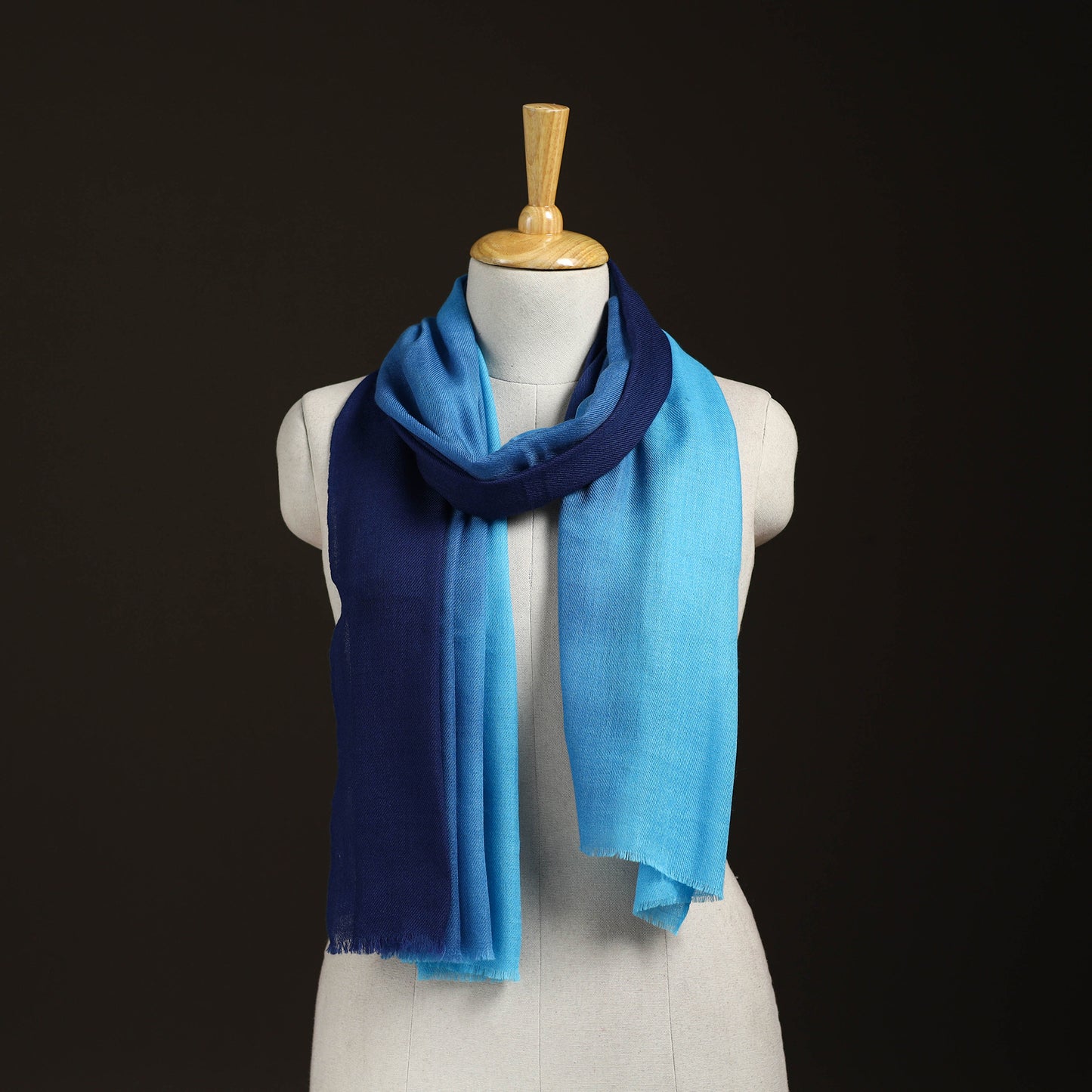Two Shaded Diamond Weave Fine Wool Stole for Women 76