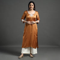 embroidery silk kurta