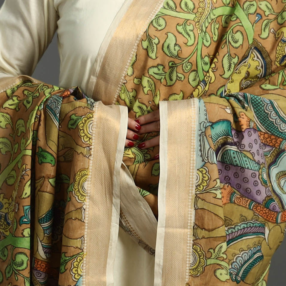 Kalamkari Handpainted Dupatta