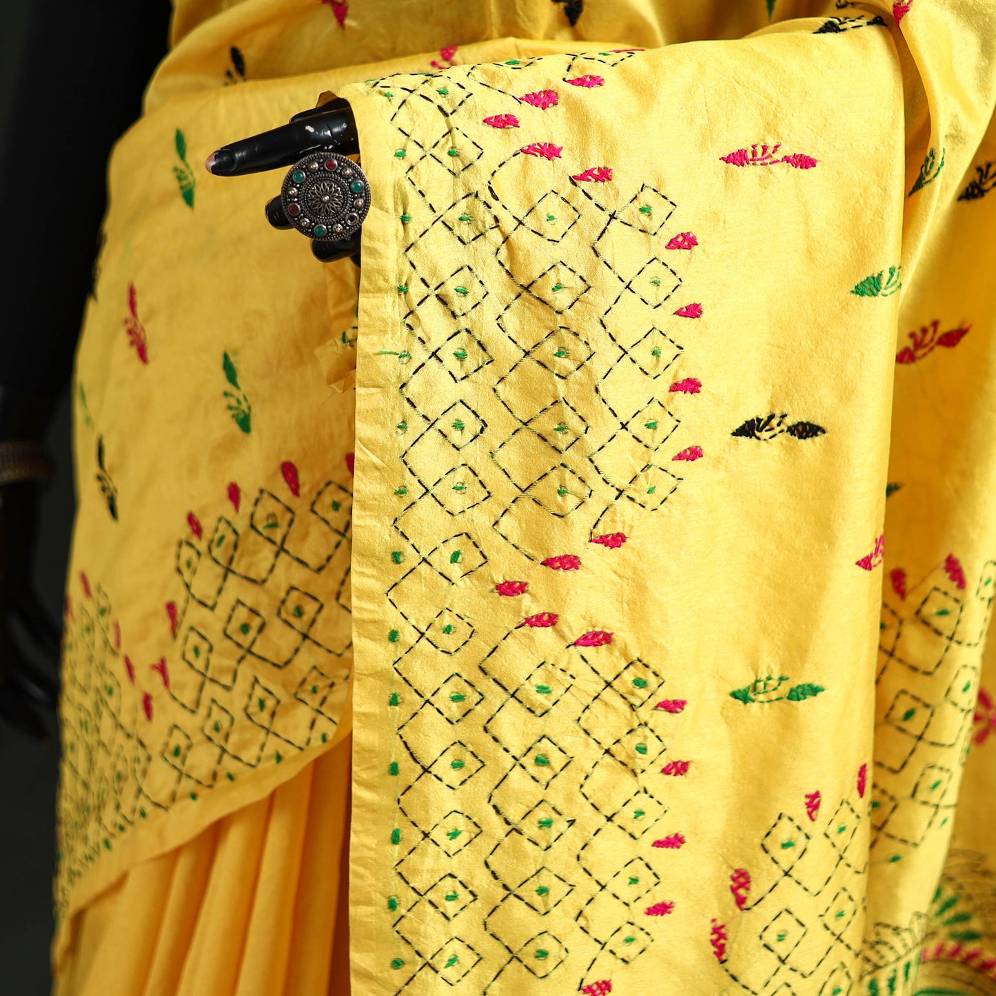 Hand Embroidered Silk Saree 56