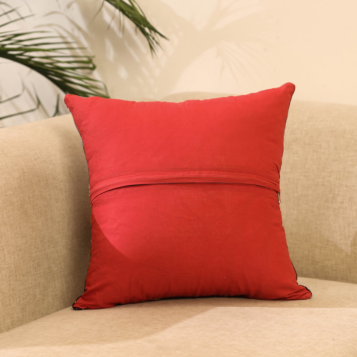 Buy Multicolor Handcrafted Cotton Patchwork Cushion Cover